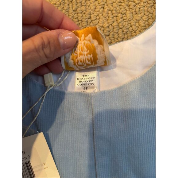 NWT The Beaufort Bonnet Company Jack Keene Jon Jon in a light blue corduroy with - Picture 7 of 7